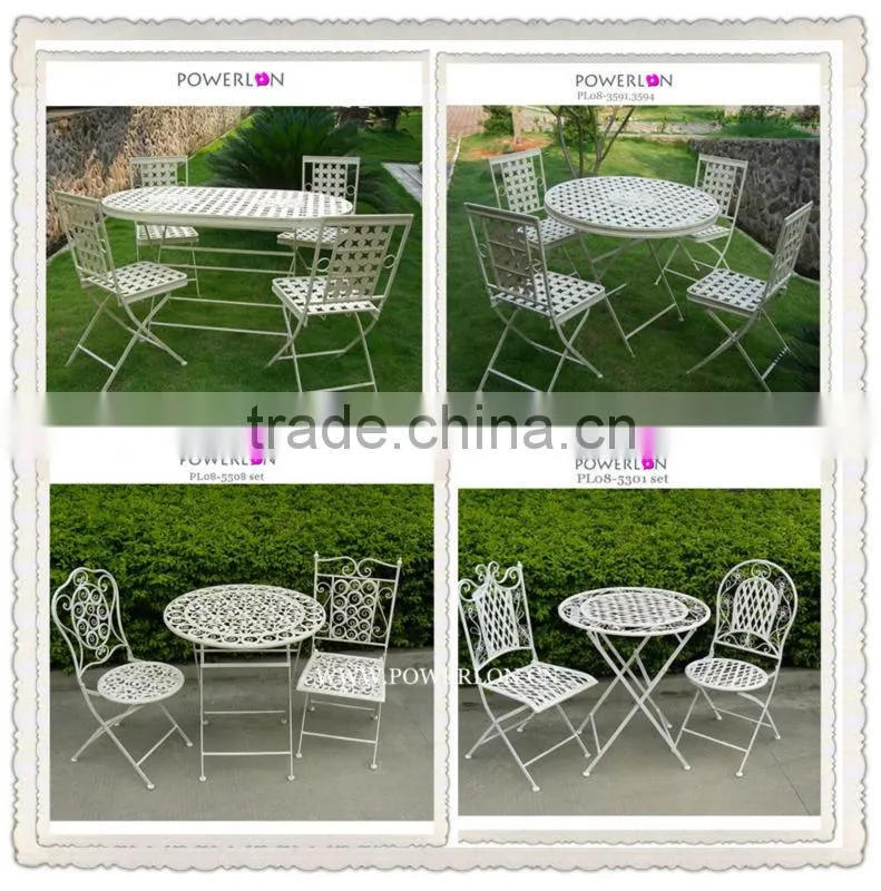 Vintage cream outdoor portable table