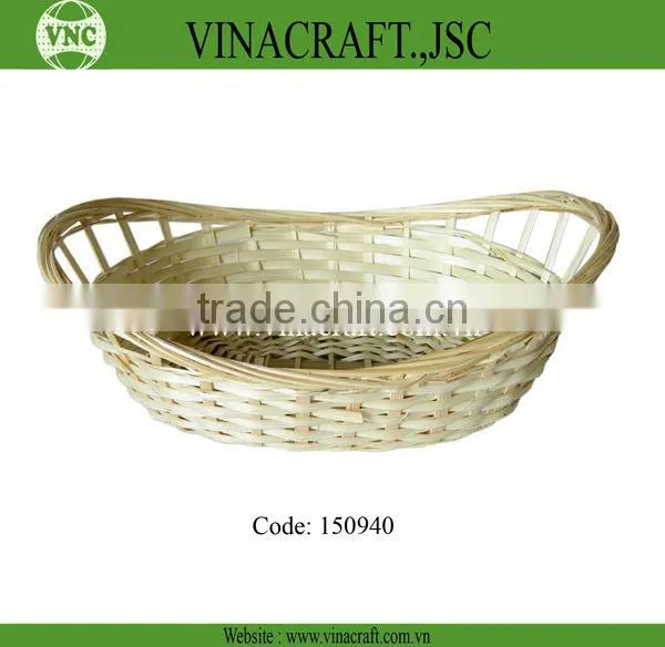 Bamboo tool basket with four dividers