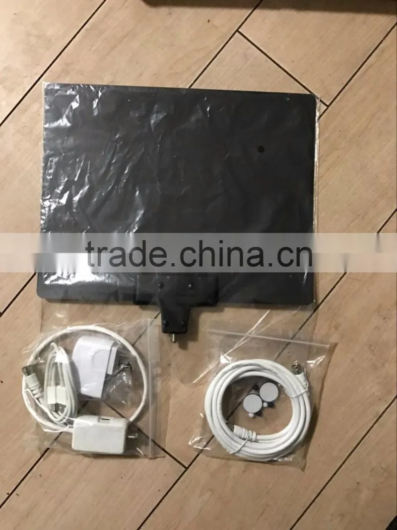 Latest Digital Indoor Tv Antenna Flat Digital HD TV Atenna UIitra-thin 50 Miles Range HD High Gain Flat Antenna Amplified