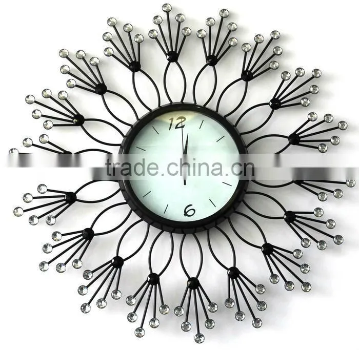 60*60CM metal diamond craft wall clock with CE