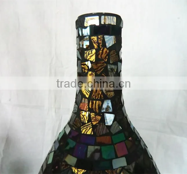 Egypt Style Mirrored Mosaic Antique Murano Vases