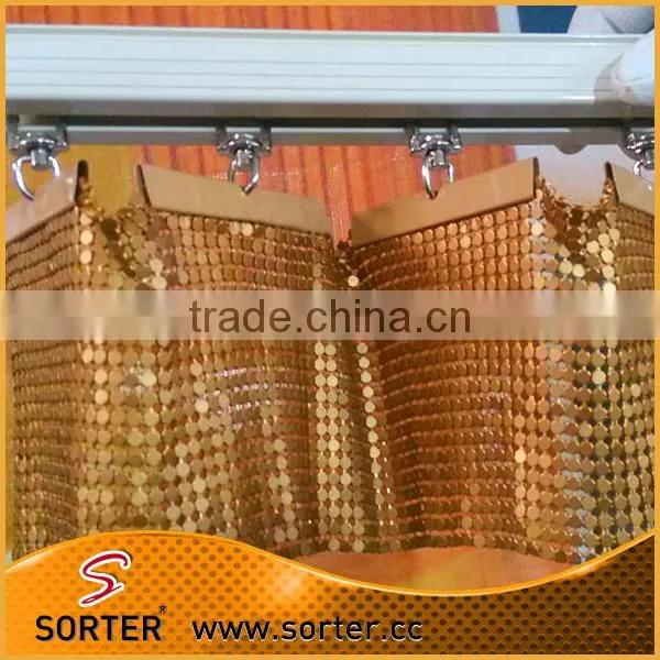 Flame Retardant Metallic Sequin Cloth Kitchen Curtains