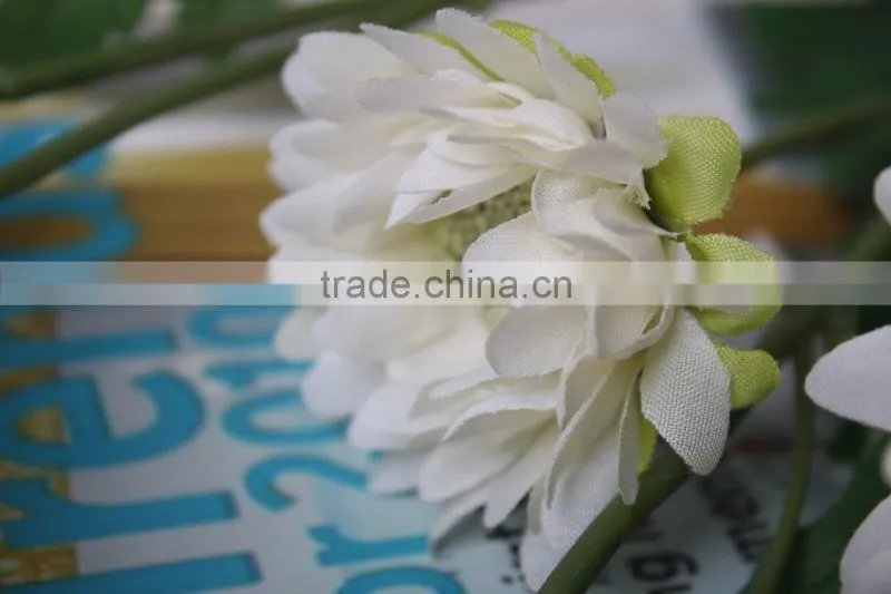 White Decorative Artifial Gerbera flower for landscaping decoration