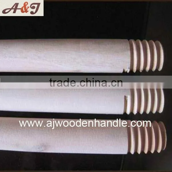 Two-times polished solid wooden broom handle Domed