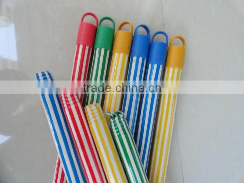 PVC coated wooden broom handle with Italian screw