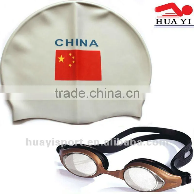 2016 Swimming goggles caps set China ON SALE