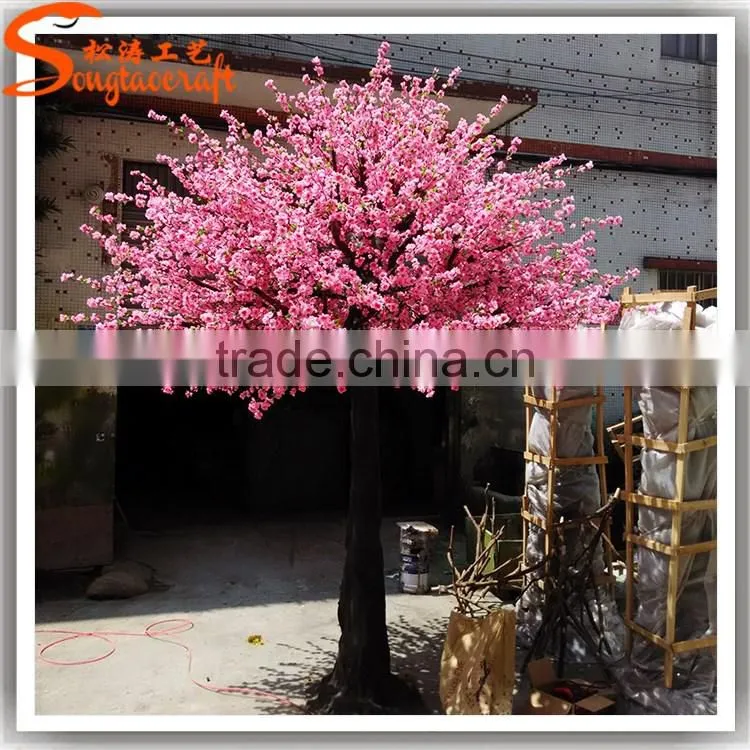 New design silk cherry blossom large artificial cherry blossom tree wedding blossom tree