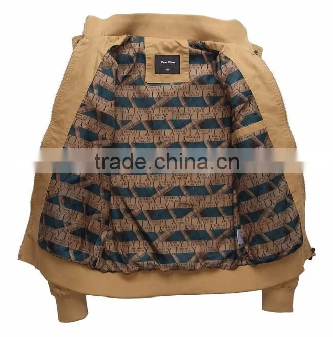 China Factory Men Coat Canvas Jacket Without Hood