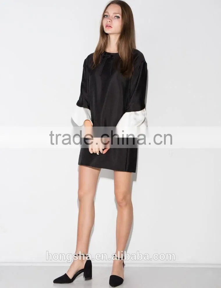 New Style Girl Dress Fashion Black Girl Party Wear Western Bell Sleeve Dress HSD6653
