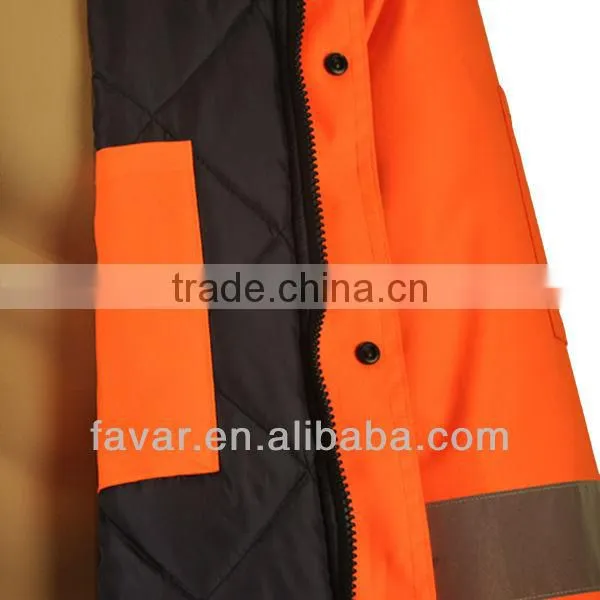 100% polyester reflective waterproof workwear jacket