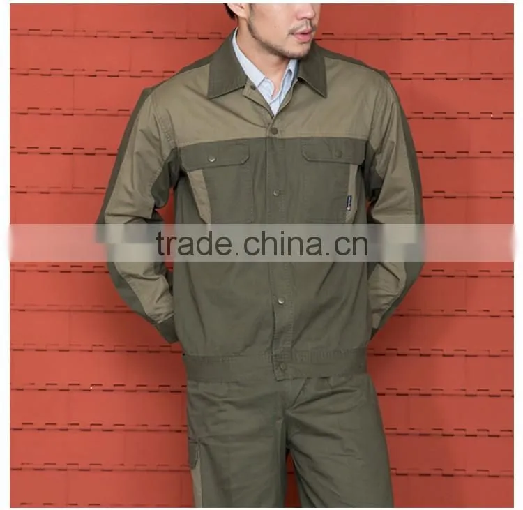 OEM Mechanical Workshop Summer Long Sleeve Cotton Men Work Uniform Shirt