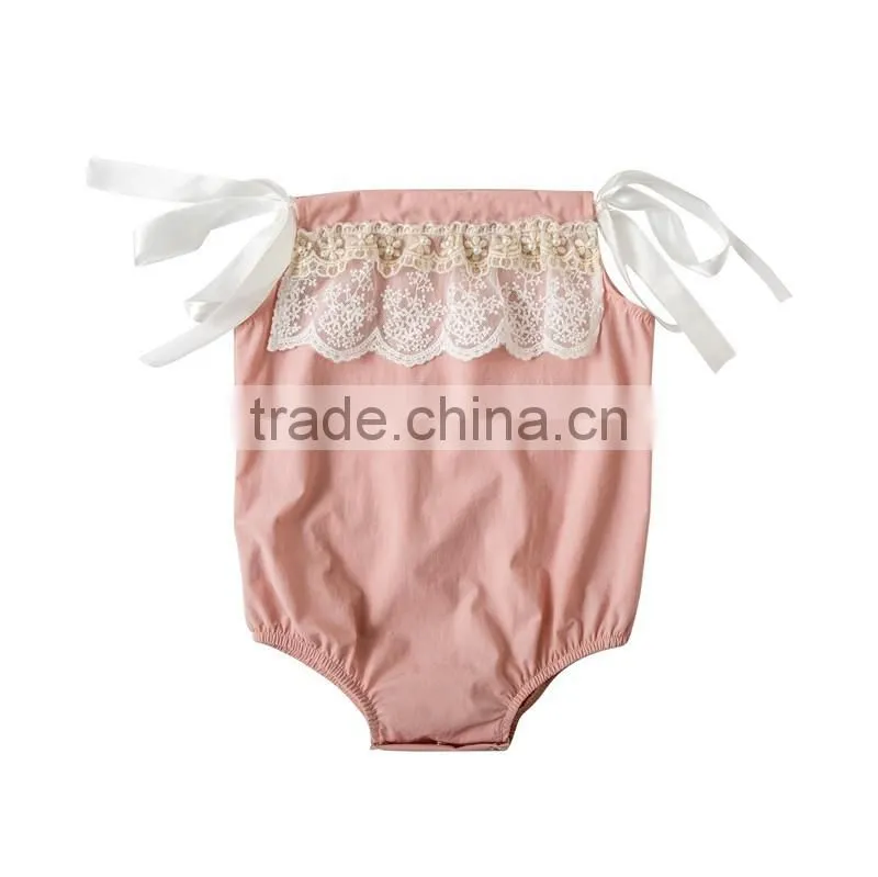 Comfortable baby romper summer new design baby girl boutique lace romper cute infant and toddler clothing