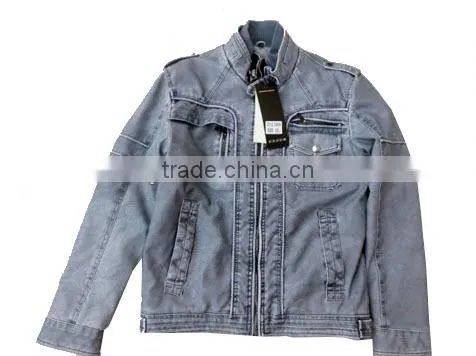 Winter stylish leather jackets, Vintage clothes coat with garment dying