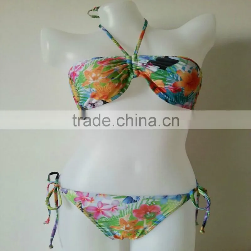 Top quality body fit Malachite green sexy women bikini swimwear