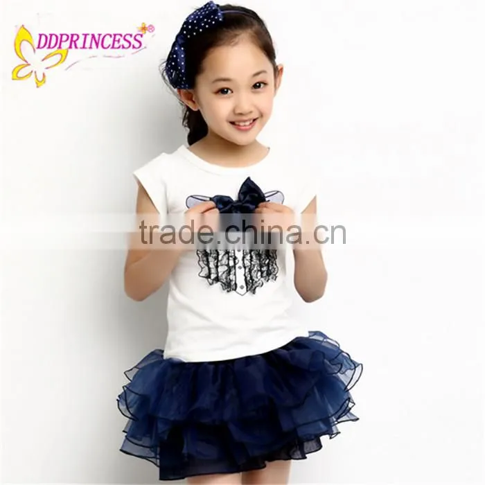 wholesales cotton ball gowndress up girl's skirt suits for party for children