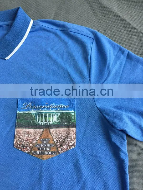Best quality polo shirt design cotton with pocket printed