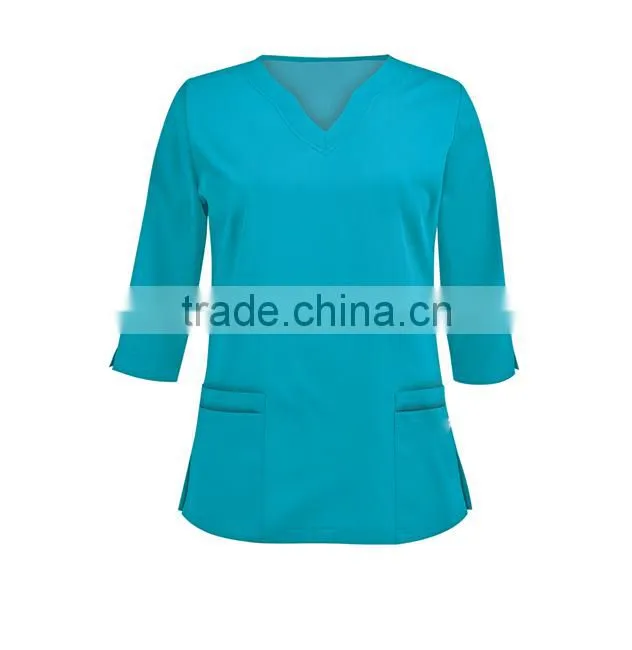 Custom Hot Sale Medical Uniforms V-neck Scrub Tops
