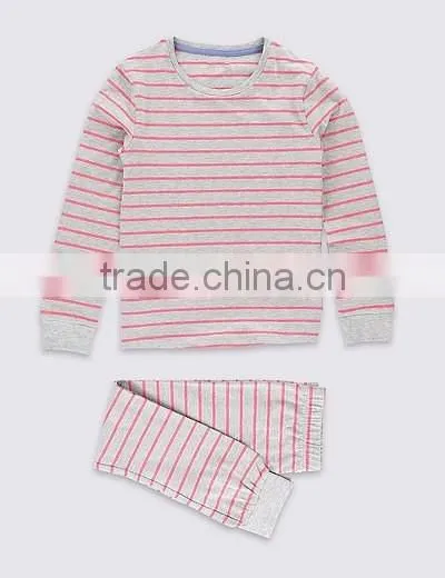 1540 100% cotton stripe children's pajamas, children's clothing