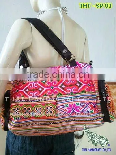 Embroidered HMONG Hill Tribe Tote Handmade Hand Bag and Shoulder Bag