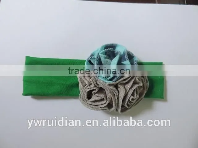children summer flower hairband baby girl little rose colorful cotton elastic headband wholesale 2016