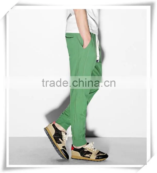 Mens cotton spandex jersey harem pant custom fashion design harem pants