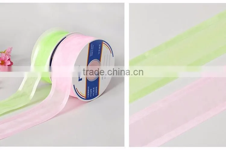 38mm Wide Sheer Organza Ribbon With Satin Edged