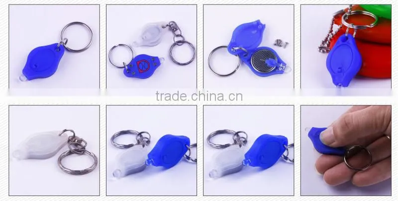 plastic led flashlight keychain