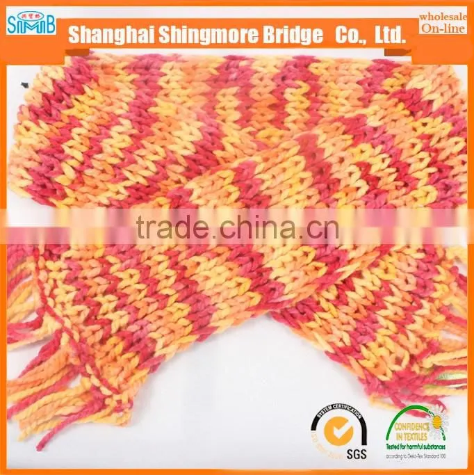 Chunky knitting yarns factory direct wholesale oeko tex certified acrylic yarn, pattern dyeing with acrylic yarn prices