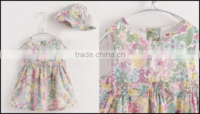 OEM digital print soft thin cotton poplin baby dress