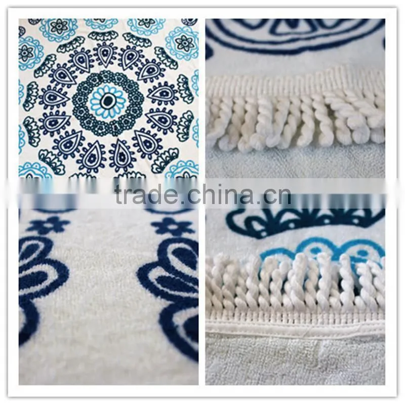 Custom Design Reactive Printed Beach Towel Round China Trade Assurance Factory