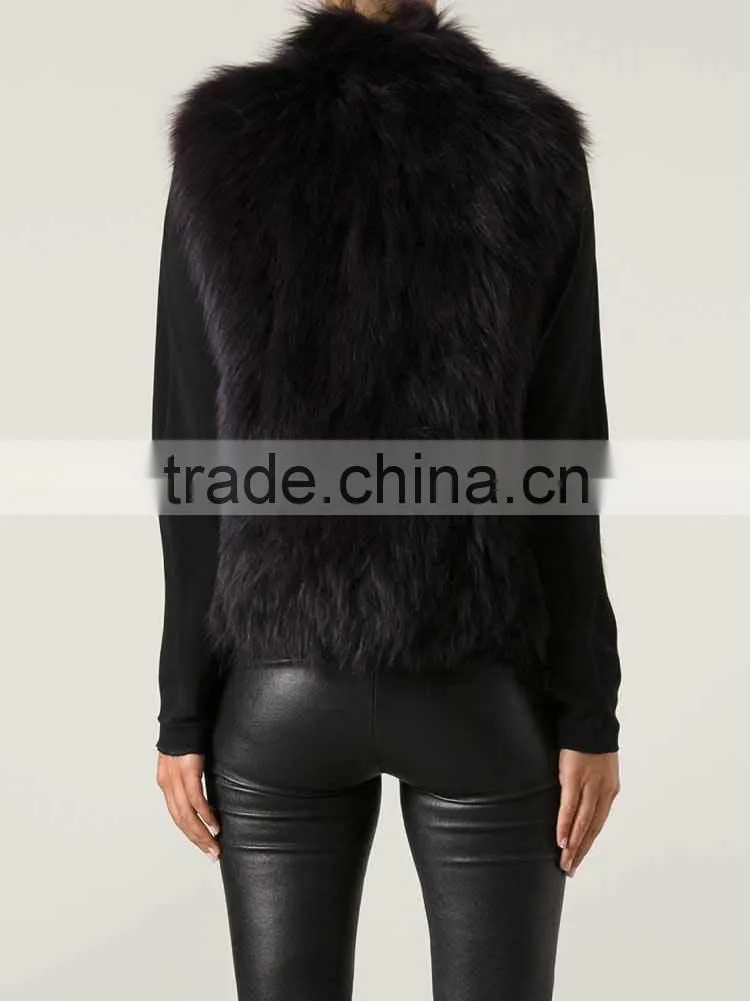 YR881 Tongxiang Fur Garment Factory Women New Arrival Knit Fox Fur Vest