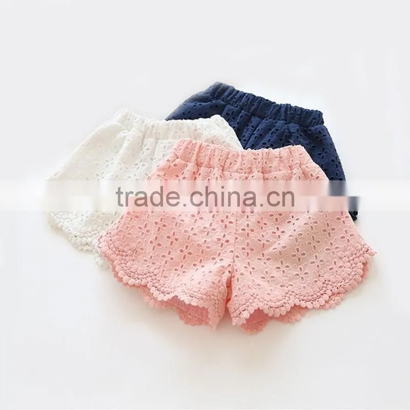 Wholesale Baby Girls Lace Sequin Cotton Shorts Childrens Boutique Clothing