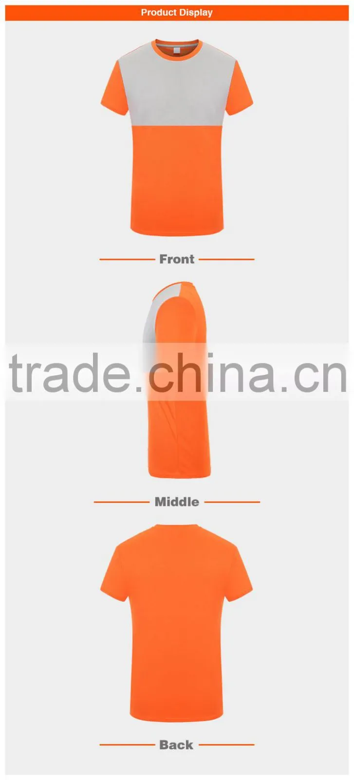 Contrast Color Moisture Wicking Neck Taped Dry Fit t-shirt