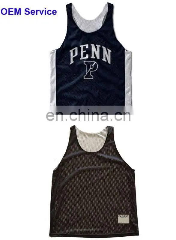 custom-made lacrosse pinnies, reversible lacrosse wear