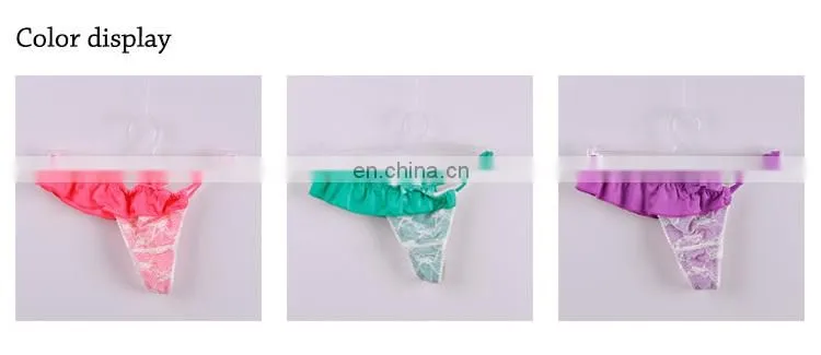 2015 hot sale sexy lace thong T back G string panty manufacturer