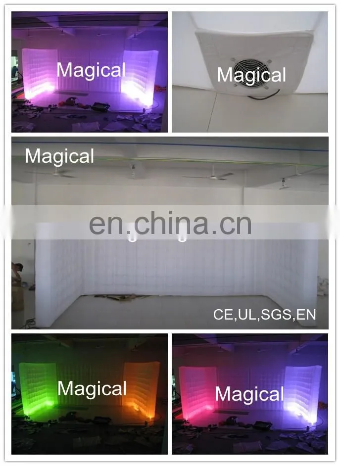 temporary indoor cube inflatable air wall partitions