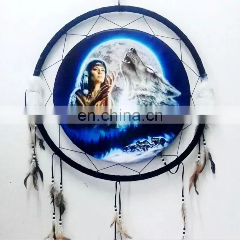 Dream Cathcer Hand Made Unique Bead Feather Wall Hanging Home