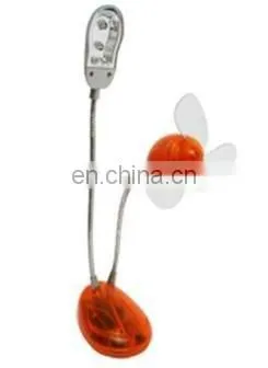 Mini Fan with Heart Shape Pen Holder and Book Light