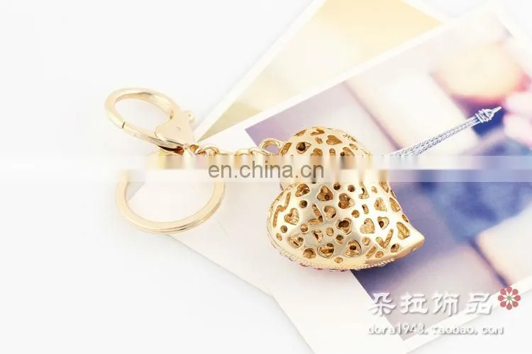 Christmas gift gold color diamond carabiner keychain CD-KD040