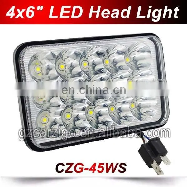 offroad driving Hi/Lo auto parts Aluminum housing dot sae e-mark 4*6 led headlight for tractor heavy truck car for jeep price