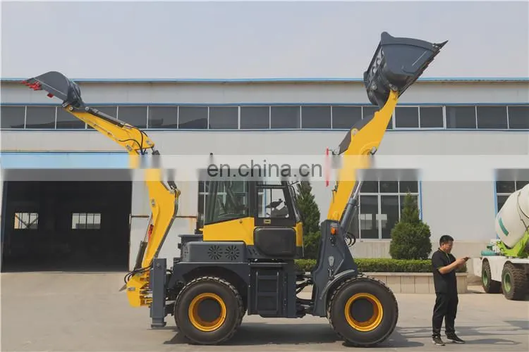 Multi-purpose 4 wheel drive mini wheel excavator backhole loader forklift