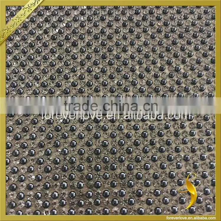 Wholesale aluminum sticker rhienstone sheet shoes accessories hot fix rhinestone mesh FRM-206