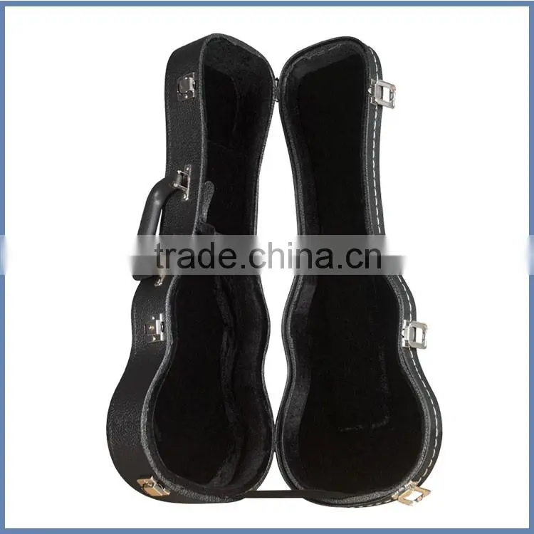 Portable leather guitar case
