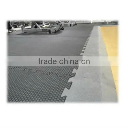 Interlocking rubber gym flooring, fitness center