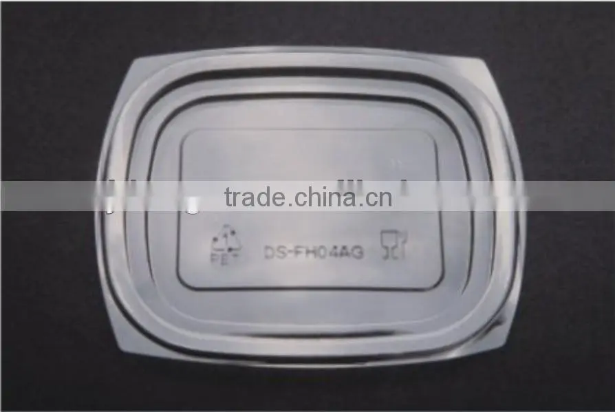 Clear disposable PET food container, take away vegetable container, disposable food-safety box, factory made container