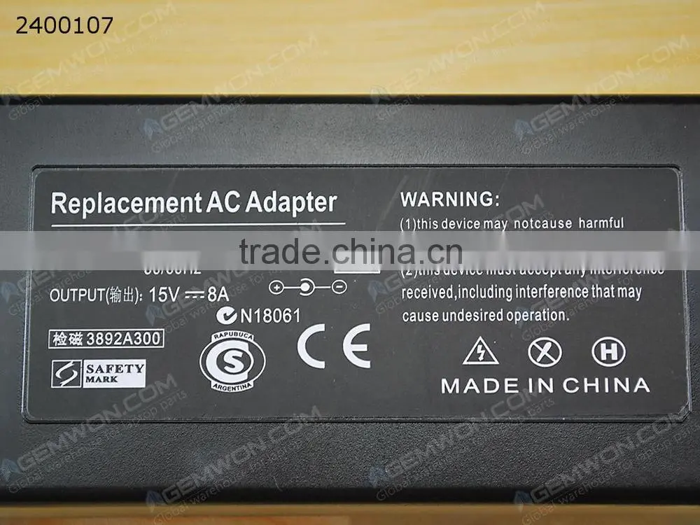 High Copy Laptop AC Power adapter for TOSHIBA 15V 8A 120W Special 4-hole tip