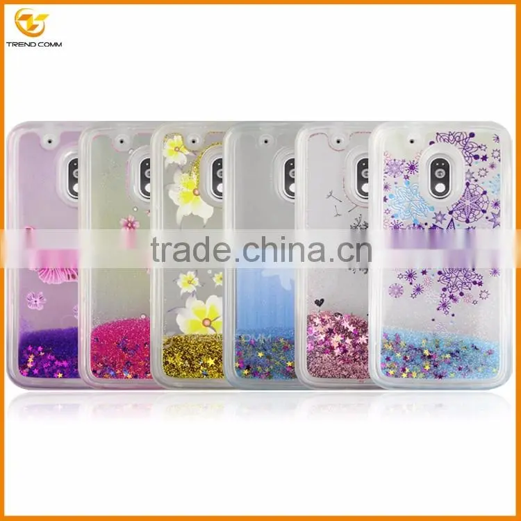 hot selling printing star liquid tpu case for motorola G4