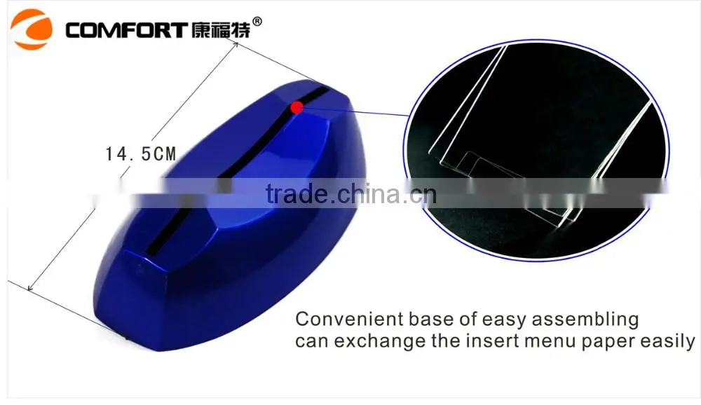 plastic bar table led drink menu holder
