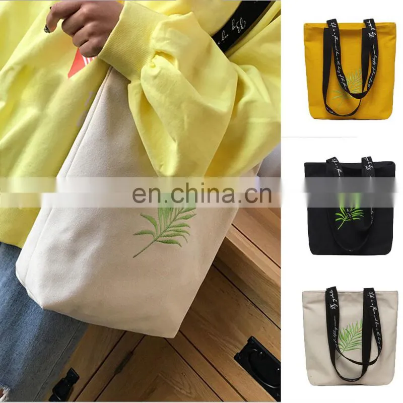 Fashion Shopping Cotton Beach Shoulder Women Canvas Tote Bag