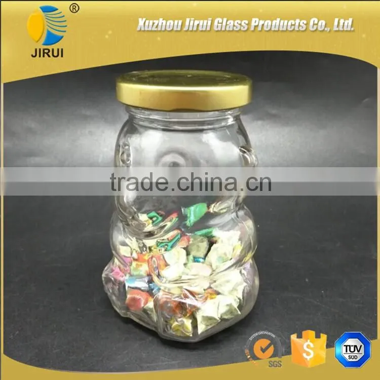 250ml clear bear shape glass gift bottle